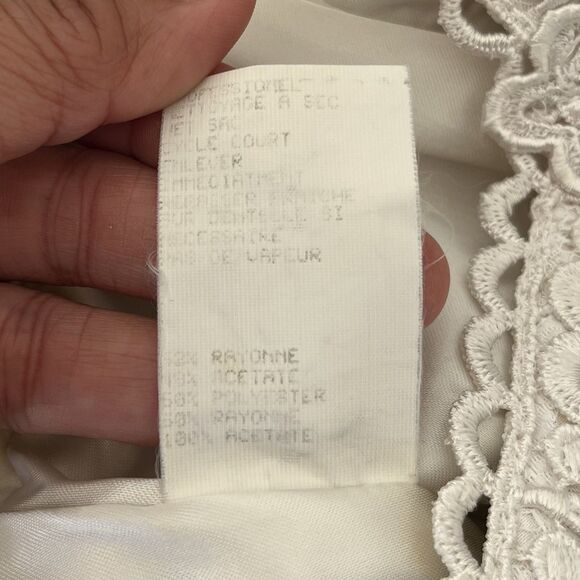 Jessica McClintock Vintage 80s Maxi Dress 12 Lace Black White Pencil Elegant USA - Picture 11 of 15